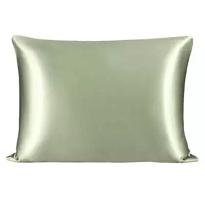 Mulberry Silk Pillowcase For Skin 25 Momme Olive Green Queen • $32.50