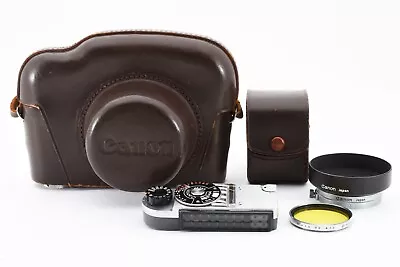 《VINTAGE 》Leather Case & Lens Hood & Light Meter & Filter For Canon P From Japan • $134.99
