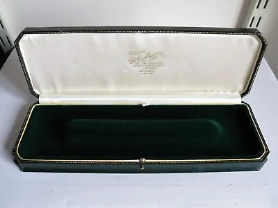 A Quality Antique Vintage Green Leather Necklace Box Massey Maccelsfield • £68