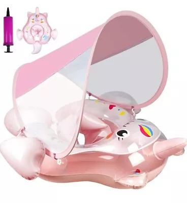 Baby Swimming Float Unicorn With Sun Canopy 12-36months  • £13.95