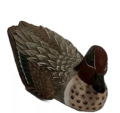 Green Winged Teal Decoy Duck  4” Hand Made In Canada Miniature Mini Outdoors • $19.99