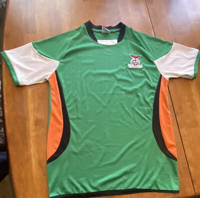 ZAMBIA National Team Green Flag Football Soccer Jersey  Size M • $25