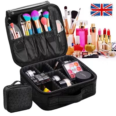 Extra Large Make Up Vanity Case Storage Box Organizer Cosmetic Travel Beauty Bag • £10.29
