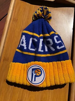 Mitchell & Ness NBA Indiana Pacers Knit Beanie Pom Winter Hat • $0.99