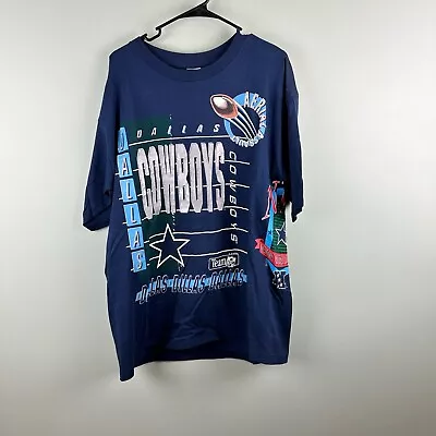 Vintage Dallas Cowboys Salem Sportswear Sz XL 90s Mens AOP T-Shirt NFL USA S/S • $55.99