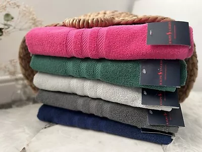 NEW Ralph Lauren Logo Bath Towel Gym Towel 140 X 70cm 100% Cotton Choose Color • £39.98