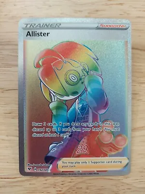 $9.99 • Buy Allister 192/185 Vivid Voltage NM Full Art Secret Rainbow Rare Pokemon Card