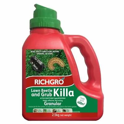 Richgro 2.5kg Lawn Beetle And Grub Killa - Armyworm Webworm Black Beetles Weevil • $44.95