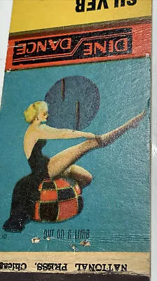 Pin Up Matchbook Cover Girl Monroe Alabama Silver Maple Lodge • $4.88