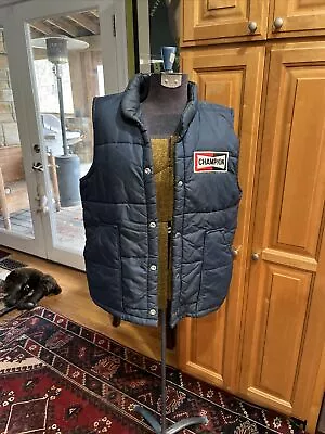 Champion Spark Plug Vintage Vest Mens Medium Jacket Vest • $25