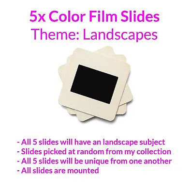 5x Color Film Slides - Landscape Theme - Randomly Selected And Unique • £14.47