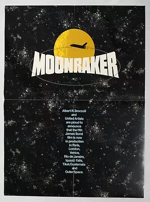 Original - James Bond 1979  Moonraker  Variety Magazine Promo Fold-Out Poster • $9.99