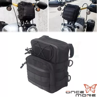 Motorcycle Sissy Bar T-Bar Handlebar Bag For Harley Softail Dyna Sportster FXBB • $44.44