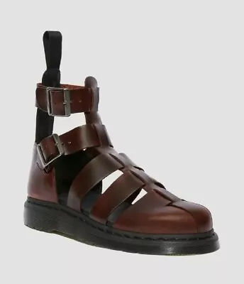 NEW IN BOX! - Dr Martens GERALDO Charro Brando Leather Sandals - Size UK 8 • £85
