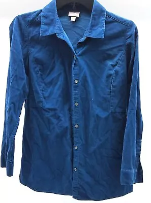 Women's J.JILL Blue Corduroy Button Up Shirt XS • $14.99