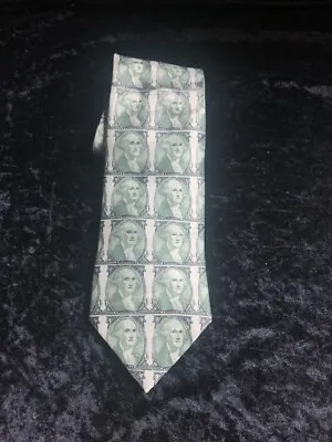 Addiction George Washington Dollar Bill Money Men's Tie.   59L X 4W • $2.99