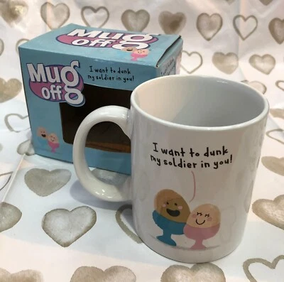 £2.50 • Buy NEW & Boxed Mug Off Valentines Novelty Mug - ‘I Want To Dunk My Soldier In You’