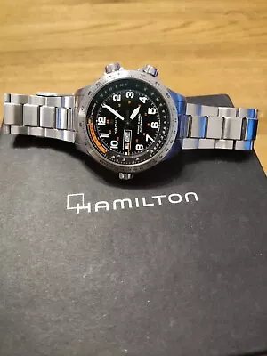 Hamilton Khaki Aviation X  Wind Men's Black Watch - Steel Bracelet  • £500