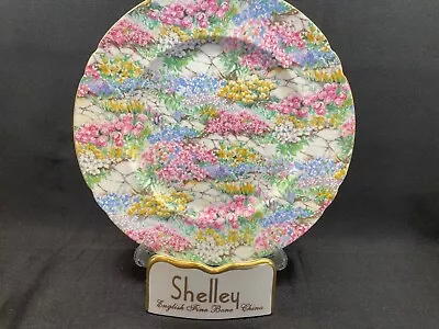 Shelley Rock Garden Chintz  Ripon Shape 8   Plate #14267 Gold Trim • $57