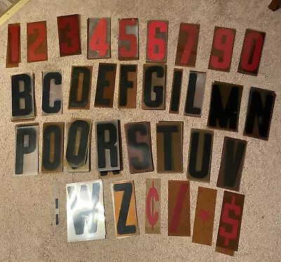 Lot Of Marquee Letters Numbers Vintage Over 225 Total Red Black 8” In 8 7/8” • $100