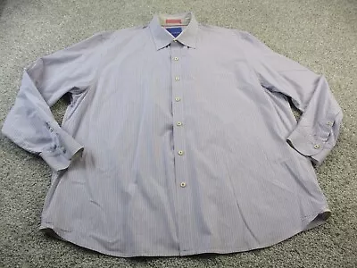 Tommy Bahama Shirt Adult 2XL XXL Purple White Long Sleeve Button Up Mens • $19.34