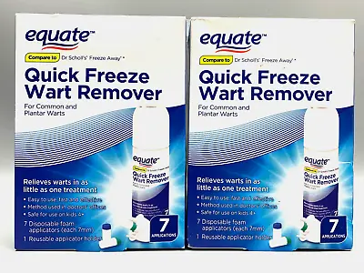$15.95 • Buy Equate Quick Freeze Wart Remover 2 Pack X 7 Applications Each Exp 10/24+
