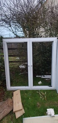 £20 • Buy LARGE Double Glazed Double Opening White UPVC Window With Glass And Beading