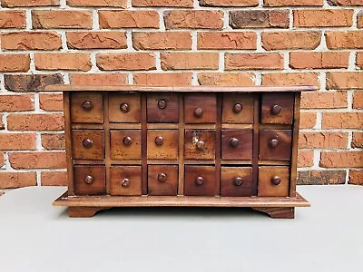 Vintage 18 Drawer Apothecary Cabinet-Solid Wood • $425