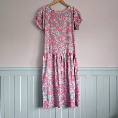 Gorgeous Vintage LAURA ASHLEY Summer Dress 100% Cotton UK Size 10 Floral • £37