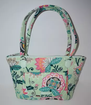 Vera Bradley Mint Flowers Pattern Carson East West Tote • $49.95