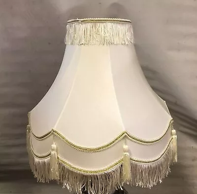 £54.99 • Buy FULLY LINED CREAM/GOLD TABLE LAMP SHADE 10  12  14  16  18  22  Cream Shade