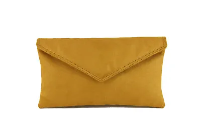 Neat Envelope Faux Suede Clutch Bag/Shoulder Bag • £24.99