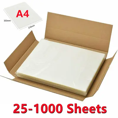 25-1000Pcs A4 Laminator Laminating Pouches Laminate Sheets 160 Micron 216x303mm • £50.99