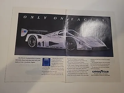 Goodyears Eagles Mercedes Benz World Champion Print Ad 16x11 1990 Great To Frame • $13.99