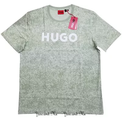 HUGO BOSS 100% Cotton Crew Neck Contrast Trim T-Shirt Light Green Sz M L XL XXL • $29.95