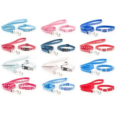 £6.45 • Buy Ancol Dog Collar And Lead Set Small Bite Puppy Adjustable Fashion Various Design