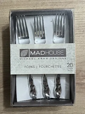 Michael Aram Designs Silver Plastic Cocktail Hors D'oeuvre Cutlery Forks • $24.99