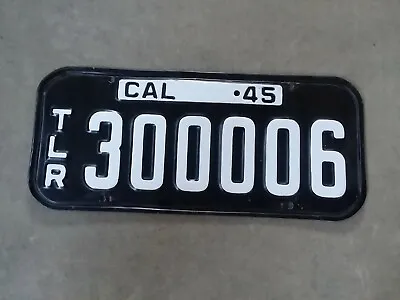 Unique 1945 Calif Trailer License Plate.....look #300006 • $300