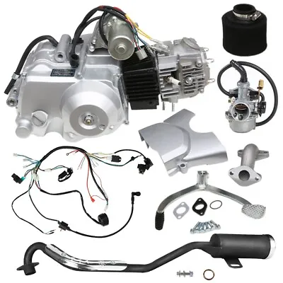 125cc Semi Auto Engine Motor 3+1 Reverse Buggy ATV Quad Go Kart 70cc 90cc 110cc • $304.84