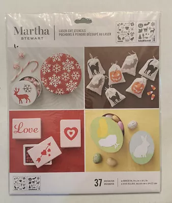 New Martha Stewart Crafts Laser Cut Stencils 37 Holiday Icons #32260 • $4.99