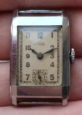 Vintage Art Deco Men's German Lanco Hand-winding Watch Tank Rectangular Case • $119