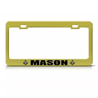 Metal License Plate Frame Masonic Mason Moson Logo Car Accessories Chrome • $17.99