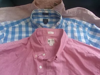  3 Men's  2  EXLARGE   J CREW LONG SLEEVE SHIRTS AND 1 LARGE  L.L.BEAN • $4.99