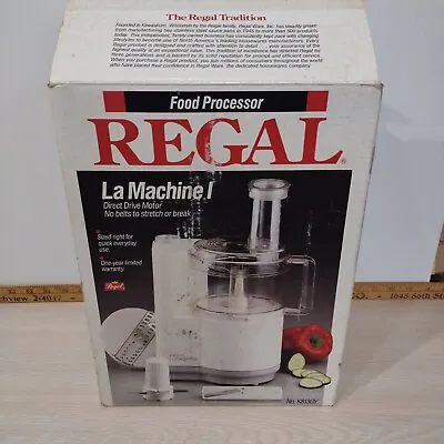 Regal La Machine I 1 Food Processor Vintage With Box Manuals. Tested / Working • $36.50