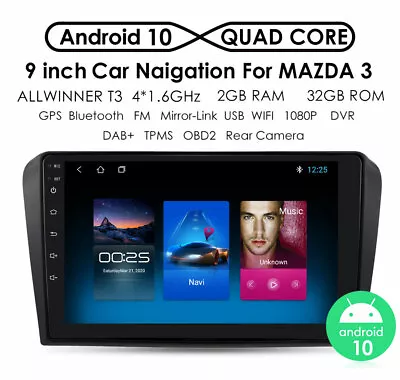 For 2004-2009 Mazda 3 9  Android 8.1 Radio Stereo 2DIN GPS Navigation Wifi 32GB • $106.06