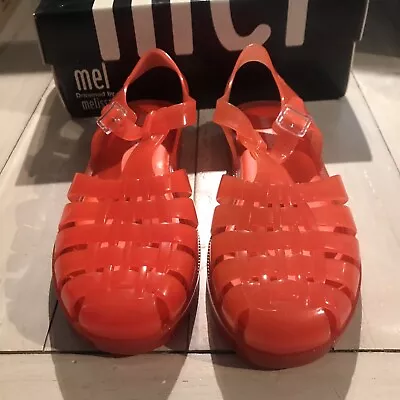 Mel Posses Mini Melissa # 06364 Orange USA  Size 2 Jelly Sandals - New ⚡️ • $24