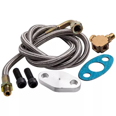 Turbo Oil Feed Line Kit T3 T4 T60 T61 T70 1/8 PNT 90 Degree 41   4AN  AN4 • $16.32