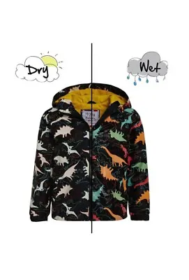 £16.99 • Buy Boys Colour Changing Raincoat Dinosaurs Jacket Coat AGE 2-8 Years