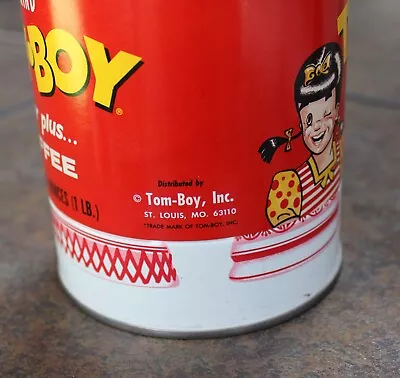 Vintage Tom Boy 1 Pound Coffee Can. St. Louis MO. • $9.95