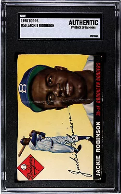 1955 Topps #50 Jackie Robinson DODGERS - SGC AUTHENTIC TRIMMED • $239